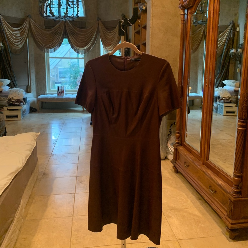 Burgundy leather Zara dress